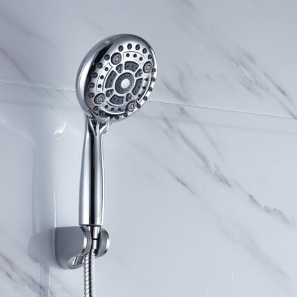 Duschkopf mit Schlauch, 6 Strahlarten, Wassersparender Hochdruck-