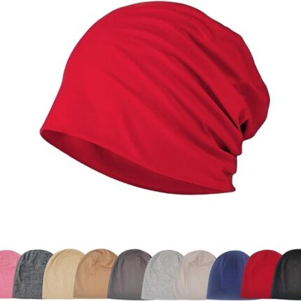 Leichte Beanie-Mütze – Baumwoll-Kopfbedeckung, dünne Strickmütze