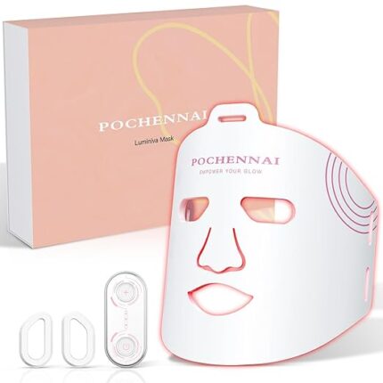 Luminiva LED Gesichtsmaske – Heimanwendung Beauty Gerät mit Rotlicht & Nahinfrarotlicht,
