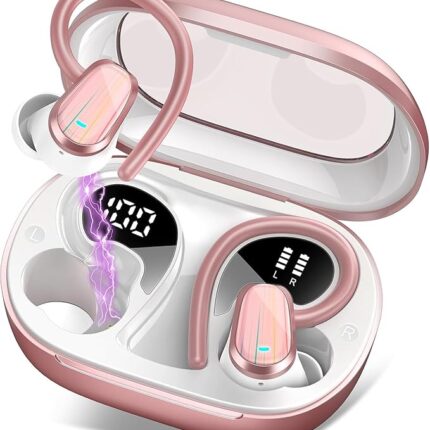 Wireless Earbuds, 50H Bluetooth 5.4 Headphones Sport, Bluetooth Earbuds with ENC Noise Canceling,