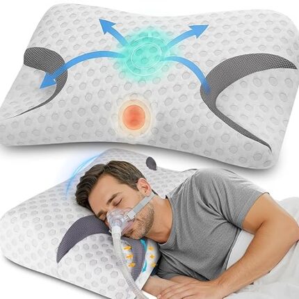 CPAP-Kissen für Seitenschläfer reduziert Luftauslässe und Druck der Maske - Memory Foam Kissen