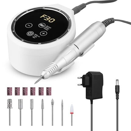 Pro Electric Nail Drill Professional 35000RPM, Rechargeable Electric Nail