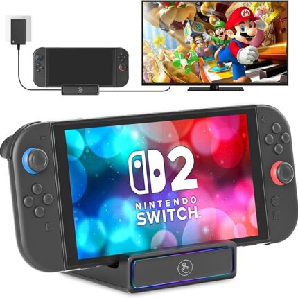 Switch2 Dock for Nintendo Switch 2, 4-in-1 TV Adapter with 4K @ 60Hz, USB 3.0 Port,