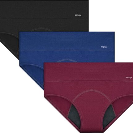 Periodenunterschwäsche, Menstruationsunterwäsche Hochwaage 95% Baumwolle,