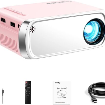 Portable projector, ksbaby outdoor projector, LED aesthetic mini video