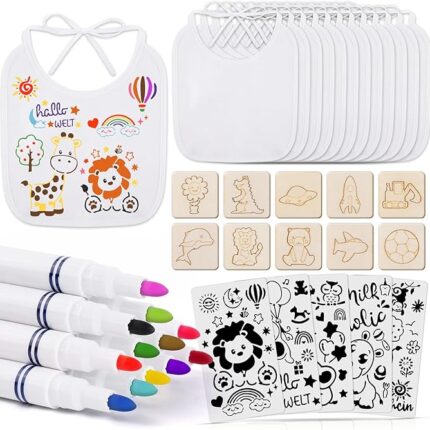Pack of 12 Baby Bibs for Painting