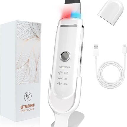 Skin Scrubber Ultrasound, Yeerain Pore Cleanser Face with 4 Modes and Red Light Blue Light