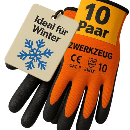 10 Pairs of Warm Work Gloves for Cold Days10 Pairs of Warm Work Gloves for Cold Days keep your hands protected and comfortable in cold weather. Designed for warmth, grip, and durability, these gloves are ideal for construction, gardening, warehouse work, outdoor maintenance, and other winter tasks. With 10 pairs included, they offer excellent value for everyday use.  Amazon Disclosure: As an Amazon Associate, I earn from qualifying purchases at no additional cost to you.