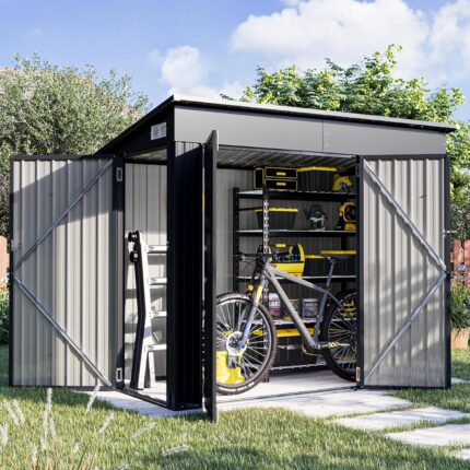 Gartenhaus Metall 232x131x183cm mit 3 Türen