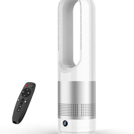 IERAKOR Rotorless Tower Fan 56 cm Quiet Fan (Silver)