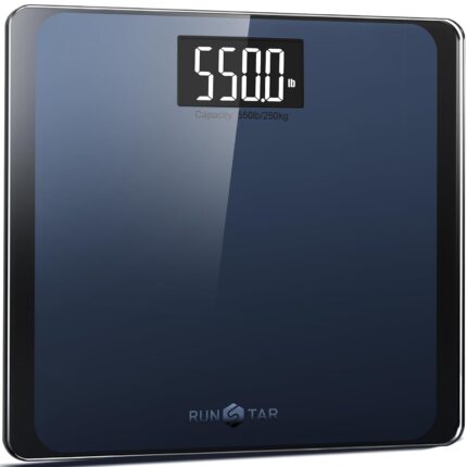 RunStar Digitale Personenwaage – Bis 250 kg, 8 mm Sicherheitsglas
