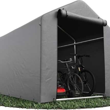 Aoxun 5.2 x 7.2 ft Outdoor Storage Shed Portable Waterproof Bicycle Shelter and Garden Storage Tent