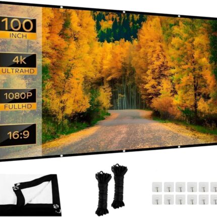 Screen Projector 100 Inch 16:9 HD Projection Screen 220 × 124 cm