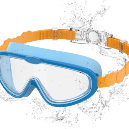 Swimming Goggles Kids (3-14 Years) - Anti-Fog, UV Protection,