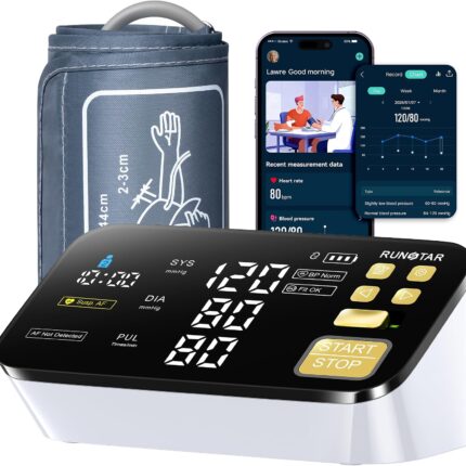 RunStar Smart AFib Blood Pressure Monitor with App, 2 Users,