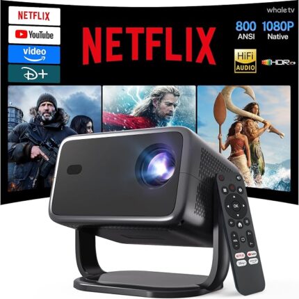 Native 1080P FHD Smart Projector HiFi Audio/AI Voice Control/HDR10+/800