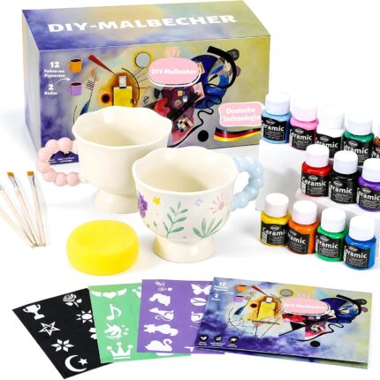 Keramik Bemalen Set - inkl. 2 Tassen
