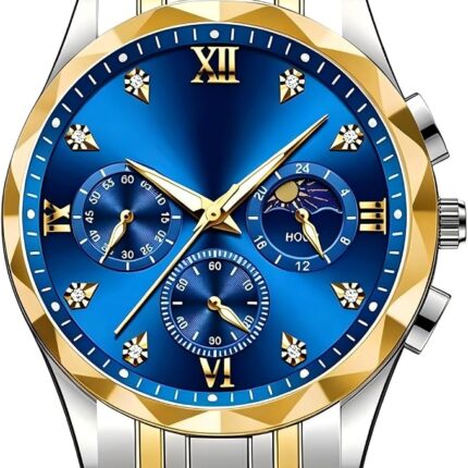 Automatische Herrenuhr aus Edelstahl mit leuchtendem Zifferblatt