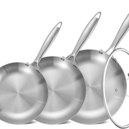 Stainless Steel Frying Pan Uncoated